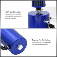 Load image into Gallery viewer, Universal 300ML Cylinder Oil Catch Can Tank 8.25"x3.25"x3.25" with Breather Filter Blue