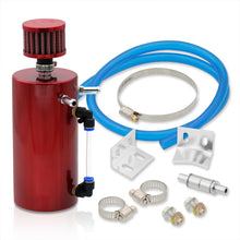 Load image into Gallery viewer, Universal 300ML Cylinder Oil Catch Can Tank 8.25&quot;x3.25&quot;x3.25&quot; with Breather Filter Red
