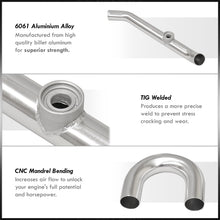 Load image into Gallery viewer, Mitsubishi Mirage 1.5L 4G15 1989-1997 Bolt-On Aluminum Polished Piping Kit + Blue Couplers