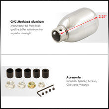 Load image into Gallery viewer, Universal 5 Speed M8 M10 M12 Type-R Style Shift Knob Chrome with Red Lettering