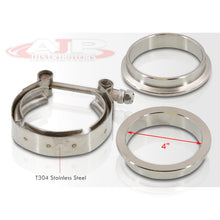 Load image into Gallery viewer, Universal 4inch V-band Clamp Stainless steel with Mild steel Flange