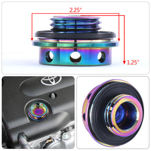 Load image into Gallery viewer, Toyota Aluminum Round Circle Hole Style Oil Cap Neo Chrome