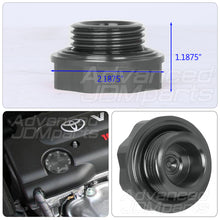 Load image into Gallery viewer, Toyota Aluminum Octogon Screw Style Oil Cap Gunmetal
