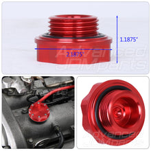 Load image into Gallery viewer, Mazda Aluminum Octogon Screw Style Oil Cap Red
