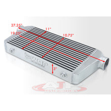 Load image into Gallery viewer, Universal Aluminum Intercooler (Bar & Plate | Overall: 27.25" x 11.0" x 3.0" | Core: 20.0" x 11.0" x 3.0" | Inlet/Outlet: 3.0")