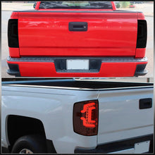 Load image into Gallery viewer, Chevrolet Silverado 1500 2014-2018 / 1500LD 2019 / 2500HD 3500HD 2015-2019 / GMC Sierra 3500HD Dually 2015-2019 LED Bar Tail Lights Chrome Housing Smoke Len White Tube (Excluding OEM LED Models)