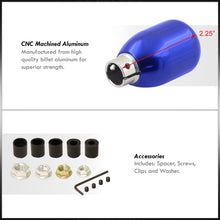 Load image into Gallery viewer, Universal 5 Speed M8 M10 M12 Type-R Style Shift Knob Blue with Red Lettering