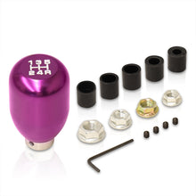 Load image into Gallery viewer, Universal 5 Speed M8 M10 M12 Type-R Style Shift Knob Purple with White Lettering