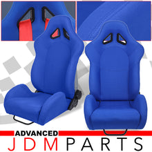 Load image into Gallery viewer, Universal K603 Reclinable Seats + Sliders Blue Cloth