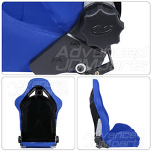 Load image into Gallery viewer, Universal K603 Reclinable Seats + Sliders Blue Cloth