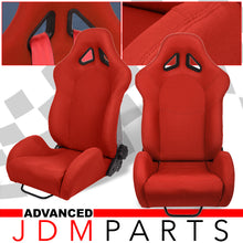 Load image into Gallery viewer, Universal K603 Reclinable Seats + Sliders Red Cloth