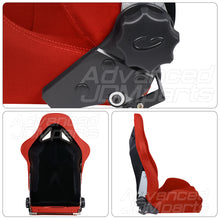 Load image into Gallery viewer, Universal K603 Reclinable Seats + Sliders Red Cloth