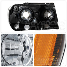 Load image into Gallery viewer, Jeep Grand Cherokee 1999-2004 Factory Style Headlights Chrome Housing Clear Len Amber Reflector