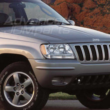 Load image into Gallery viewer, Jeep Grand Cherokee 1999-2004 Factory Style Headlights Chrome Housing Clear Len Amber Reflector