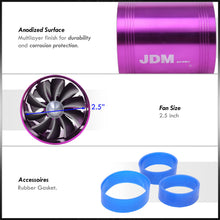 Load image into Gallery viewer, Universal 2.5" Dual Fan Fuel Saver Purple