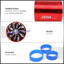 Load image into Gallery viewer, Universal 2.5" Dual Fan Fuel Saver Red