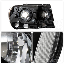 Load image into Gallery viewer, Jeep Grand Cherokee 1999-2004 Factory Style Headlights Black Housing Clear Len Clear Reflector