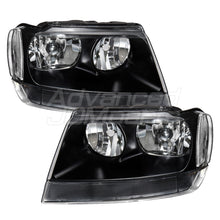 Load image into Gallery viewer, Jeep Grand Cherokee 1999-2004 Factory Style Headlights Black Housing Clear Len Clear Reflector