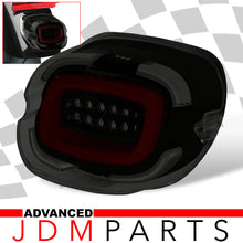 Load image into Gallery viewer, Harley Davidson Motorcycle LED Bar Tail Lights Black Housing Smoke Len Red Tube (Upward Facing License Plate Tag Light)