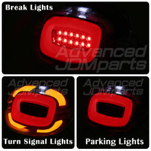 Load image into Gallery viewer, Harley Davidson Motorcycle LED Bar Tail Lights Black Housing Smoke Len Red Tube (Upward Facing License Plate Tag Light)