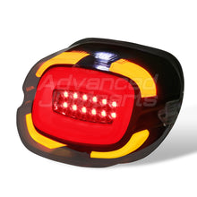 Load image into Gallery viewer, Harley Davidson Motorcycle LED Bar Tail Lights Black Housing Smoke Len Red Tube (Upward Facing License Plate Tag Light)