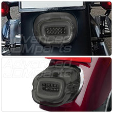 Load image into Gallery viewer, Harley Davidson Motorcycle LED Bar Tail Lights Chrome Housing Smoke Len White Tube (Upward Facing License Plate Tag Light)