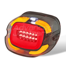 Load image into Gallery viewer, Harley Davidson Motorcycle LED Bar Tail Lights Chrome Housing Smoke Len White Tube (Upward Facing License Plate Tag Light)