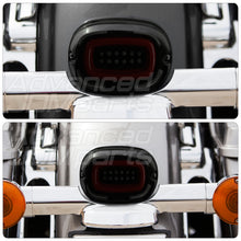Load image into Gallery viewer, Harley Davidson Motorcycle LED Bar Tail Lights Black Housing Smoke Len Red Tube (Downward Facing License Plate Tag Light)
