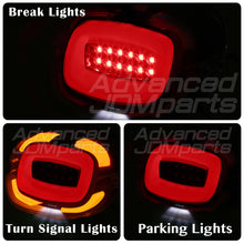 Load image into Gallery viewer, Harley Davidson Motorcycle LED Bar Tail Lights Black Housing Smoke Len Red Tube (Downward Facing License Plate Tag Light)