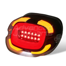 Load image into Gallery viewer, Harley Davidson Motorcycle LED Bar Tail Lights Black Housing Smoke Len Red Tube (Downward Facing License Plate Tag Light)