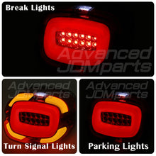 Load image into Gallery viewer, Harley Davidson Motorcycle LED Bar Tail Lights Chrome Housing Red Len White Tube (Upward Facing License Plate Tag Light)