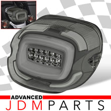 Load image into Gallery viewer, Harley Davidson Motorcycle LED Bar Tail Lights Chrome Housing Smoke Len White Tube (Downward Facing License Plate Tag Light)