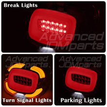 Load image into Gallery viewer, Harley Davidson Motorcycle LED Bar Tail Lights Chrome Housing Smoke Len White Tube (Downward Facing License Plate Tag Light)