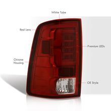 Load image into Gallery viewer, Dodge Ram 1500 2009-2018 / 2500 3500 2010-2018 LED Bar Tail Lights Chrome Housing Red Len White Tube (Excluding OEM LED Models)