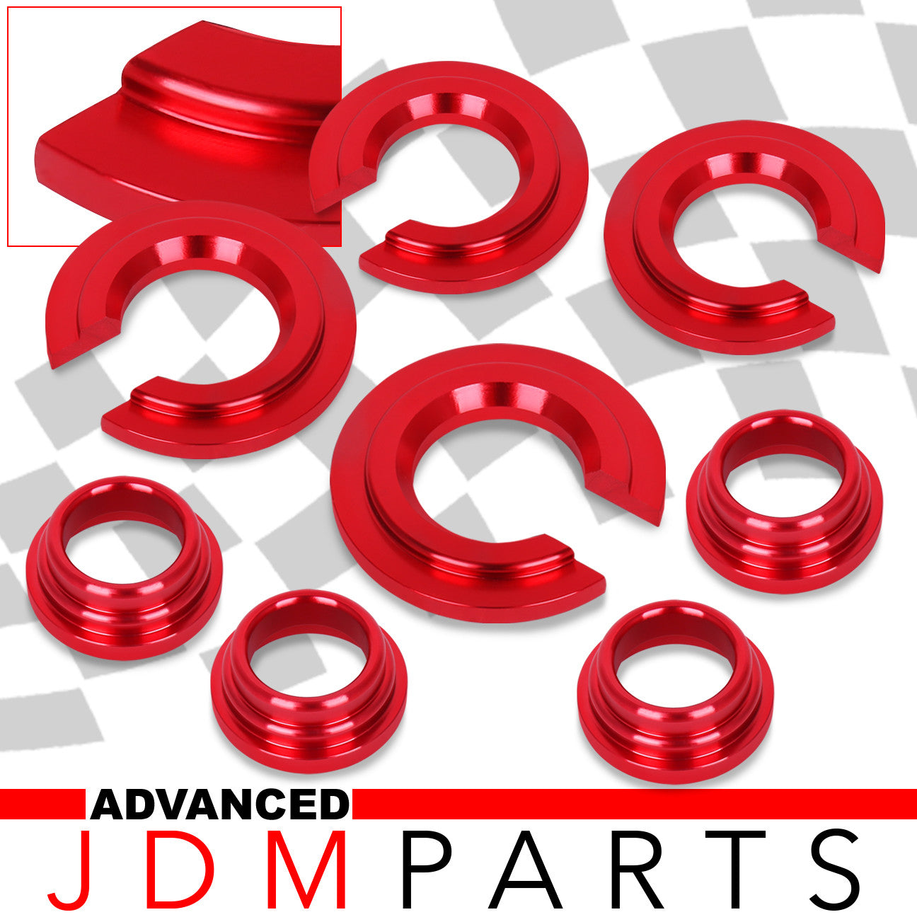 あやまる2-3③ Nissan 180SX/200SX/240SX/300ZX Subframe Bushings Collars Red – AJP