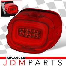 Load image into Gallery viewer, Harley Davidson Motorcycle LED Bar Tail Lights Chrome Housing Red Len White Tube