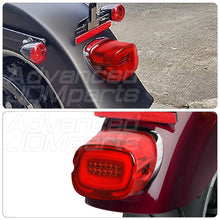 Load image into Gallery viewer, Harley Davidson Motorcycle LED Bar Tail Lights Chrome Housing Red Len White Tube