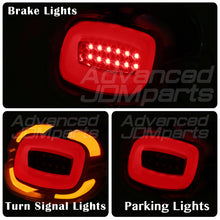 Load image into Gallery viewer, Harley Davidson Motorcycle LED Bar Tail Lights Black Housing Smoke Len Red Tube