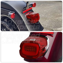 Load image into Gallery viewer, Harley Davidson Motorcycle LED Bar Tail Lights Chrome Housing Red Len White Tube (Downward Facing License Plate Tag Light)