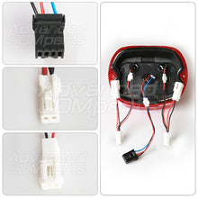 Load image into Gallery viewer, Harley Davidson Motorcycle LED Bar Tail Lights Chrome Housing Red Len White Tube (Downward Facing License Plate Tag Light)