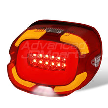 Load image into Gallery viewer, Harley Davidson Motorcycle LED Bar Tail Lights Chrome Housing Red Len White Tube (Downward Facing License Plate Tag Light)