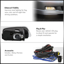 Load image into Gallery viewer, Honda Accord 4DR 2003-2005 / Acura TL 2004-2008 Front Fog Lights Clear Len (Includes Switch & Wiring Harness)
