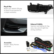 Load image into Gallery viewer, Honda Accord 2DR 2016-2017 Front Fog Lights Smoked Len (Includes Switch & Wiring Harness)