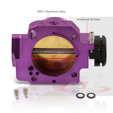 Load image into Gallery viewer, D/B/F/H-Series 70mm Throttle Body Plate Purple w/ Chrome Gate