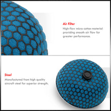 Load image into Gallery viewer, Universal 3inch Mushroom Filter Black Mesh Blue Foam