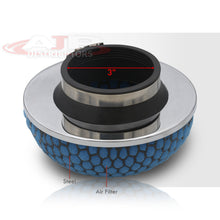 Load image into Gallery viewer, Universal 3inch Mushroom Filter Black Mesh Blue Foam