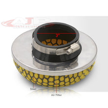 Load image into Gallery viewer, Universal 3inch Mushroom Filter Black Mesh Yellow Foam