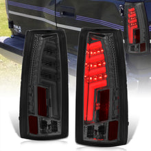 Load image into Gallery viewer, Chevrolet C/K 1988-1999 / Suburban 1992-1999 / Tahoe 1995-1999 / Blazer Full Size 1992-1994 / GMC C/K 1988-1999 / Yukon 1992-1999 / Cadillac Escalade 1999-2000 LED Bar Tail Lights Chrome Housing Smoke Len White Tube