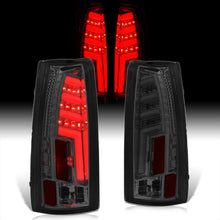 Load image into Gallery viewer, Chevrolet C/K 1988-1999 / Suburban 1992-1999 / Tahoe 1995-1999 / Blazer Full Size 1992-1994 / GMC C/K 1988-1999 / Yukon 1992-1999 / Cadillac Escalade 1999-2000 LED Bar Tail Lights Chrome Housing Smoke Len White Tube