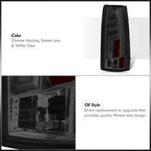 Load image into Gallery viewer, Chevrolet C/K 1988-1999 / Suburban 1992-1999 / Tahoe 1995-1999 / Blazer Full Size 1992-1994 / GMC C/K 1988-1999 / Yukon 1992-1999 / Cadillac Escalade 1999-2000 LED Bar Tail Lights Chrome Housing Smoke Len White Tube